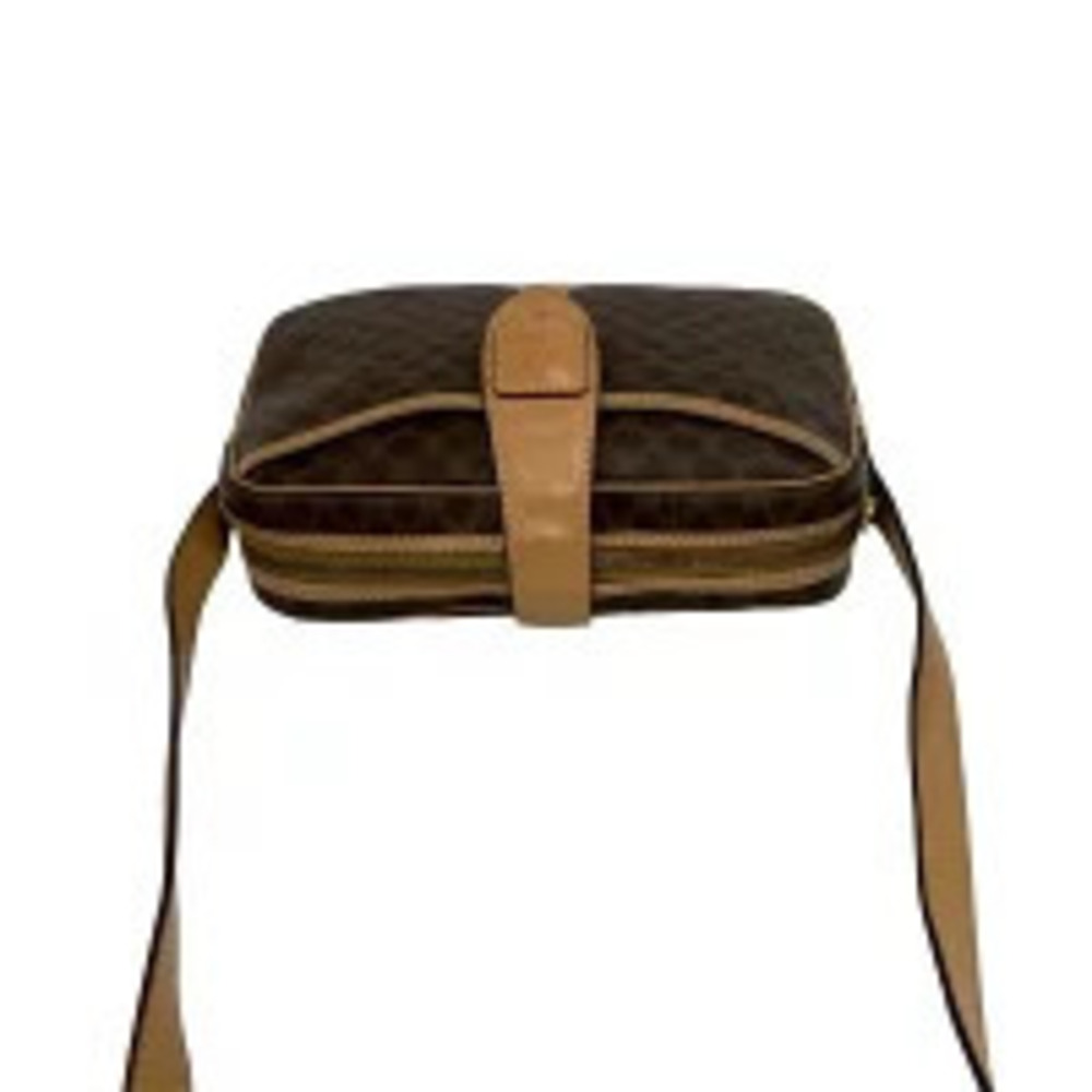 Celine Macadam Blazon Triomphe Leather Shoulder Bag Pouch Clutch Brown - Picture 4 of 10